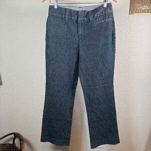 Gap Curvy Gapstretch Dark Wash Trouser Pants Womens 6 Regular‎ Blue Flared Work